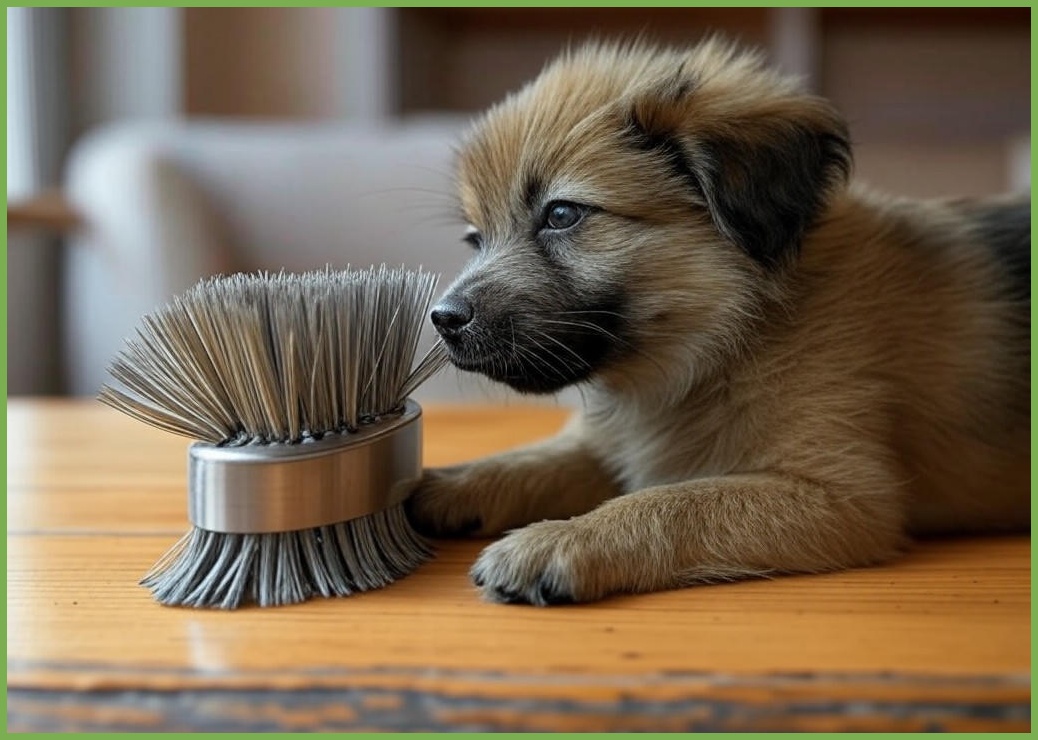 강아지 스테인레스 브러쉬 16.5 x 3 cm - 이미지 1