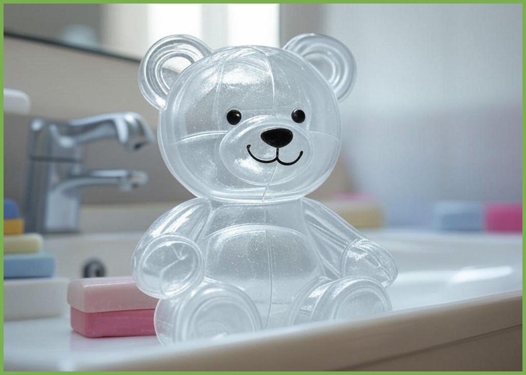귀여운 투명 곰돌이 물빠짐 비누 거치대 비누받침 - 이미지 1