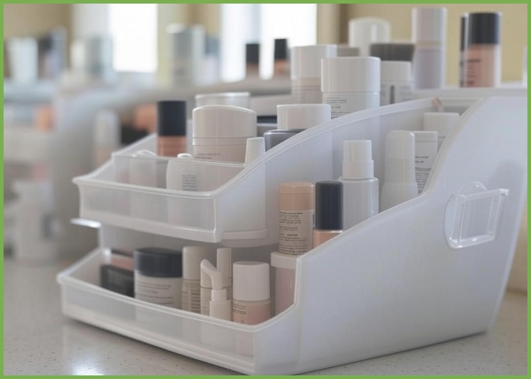 [분리 사용가능]미노스토리 NEW 시즌 특대형 3단 화장품정리함 + 브러쉬 보관함 증정 - 이미지 1