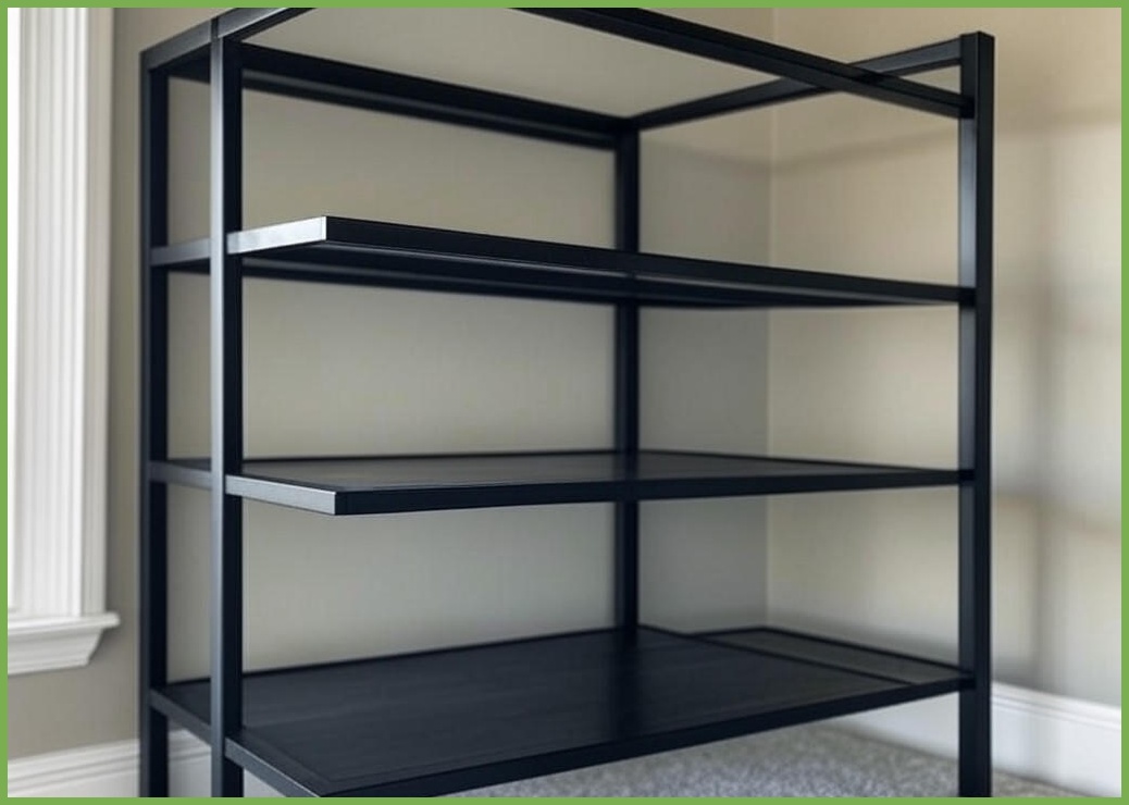 워너픽 다용도 선반 진열장, 4단, 블랙 - 이미지 1