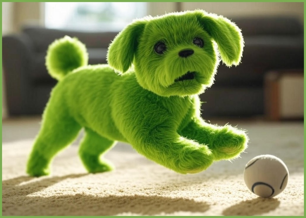 제이셀르 자동으로 움직이는 반려동물 장난감 강아지 자동 공놀이 장난감, 그린, 1개 - 이미지 1