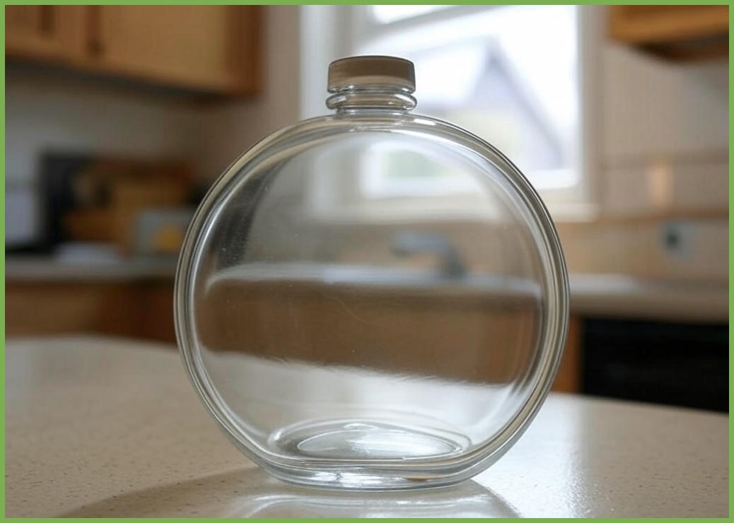 헬로키친 투명커버 원형 내열 유리병 - 이미지 1